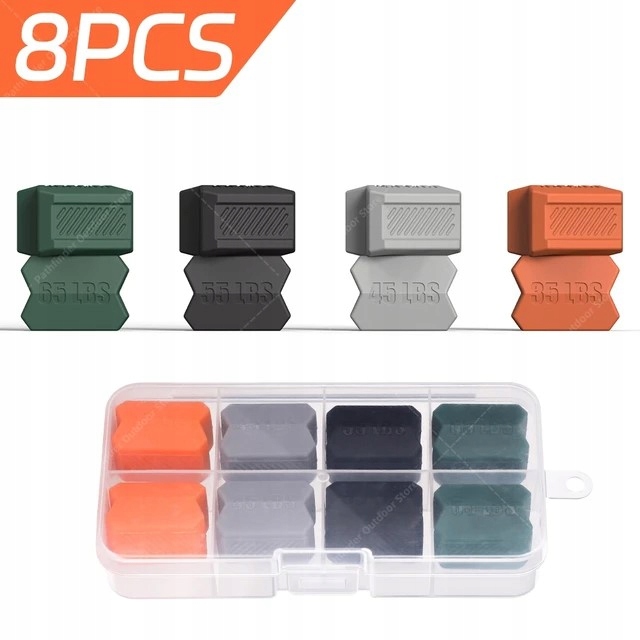 ZESTAW 8 GUM DO ĆWICZEŃ ŻUCHWY I SZCZĘKI PRZYRZĄD JAWLINE SMUKŁA TWARZ