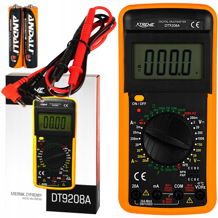 PROFESJONALNY MULTIMETR MIERNIK UNIWERSALNY CYFROWY PRĄDU NAPIĘCIA