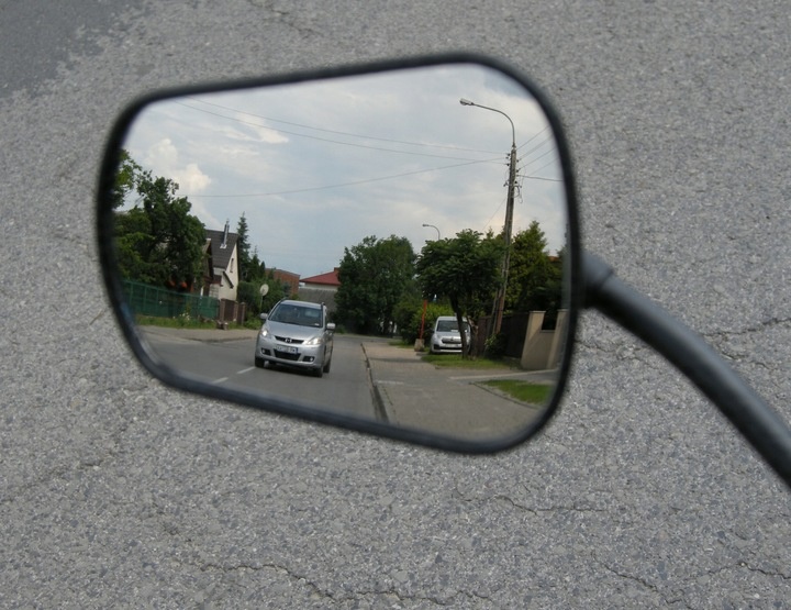 Lusterko rowerowe długie ramię AJS PLUS, POLSKIE