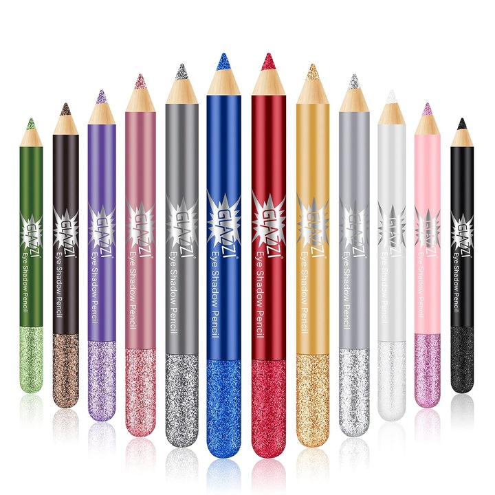 Cienie Do Powiek w Kredce kredka konturówka eyeliner Brokatowe 12 szt kolor