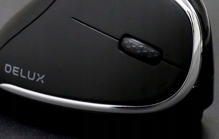 Bezprzewodowa Myszka Pionowa Delux M618xsd Bluetooth 2.4g Rgb Czarna