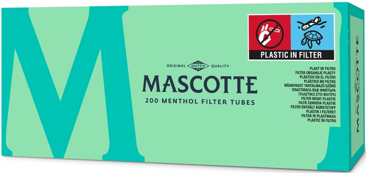 5x Gilzy Tutki Papierosowe MASCOTTE Menthol Miętowe 200szt.