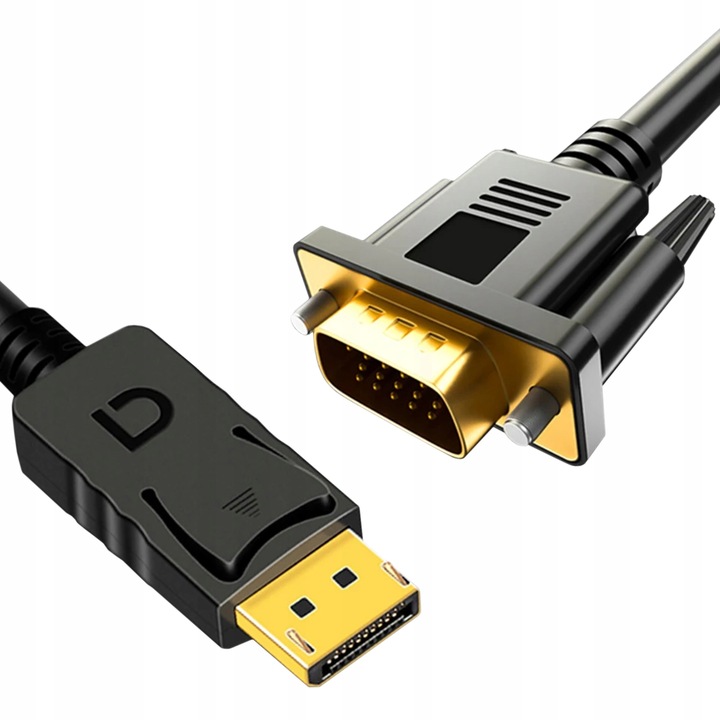 KABEL PRZEWÓD KONWERTER DISPLAYPORT DO VGA FULL HD WIREWAY WW331473 1.8m