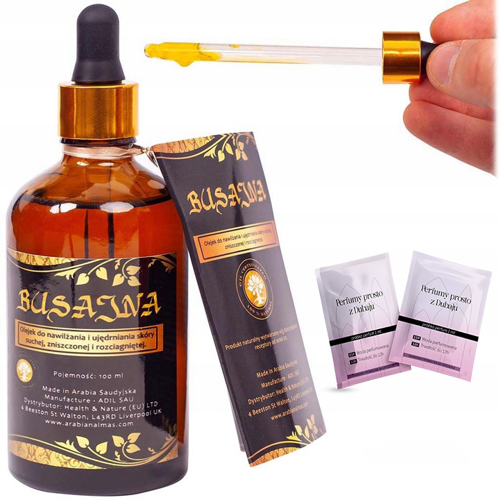 OLEJEK BUSAJNA - SKÓRA SUCHA ROZCIĄGNIĘTA 100ml + 2 PRÓBKI PERFUM