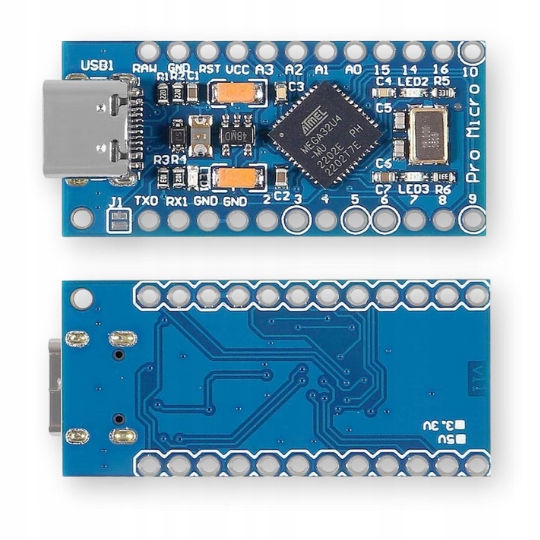 Moduł Leonardo Pro Micro ATmega32U4 16MHz USB-C Mikrokontroler do Arduino
