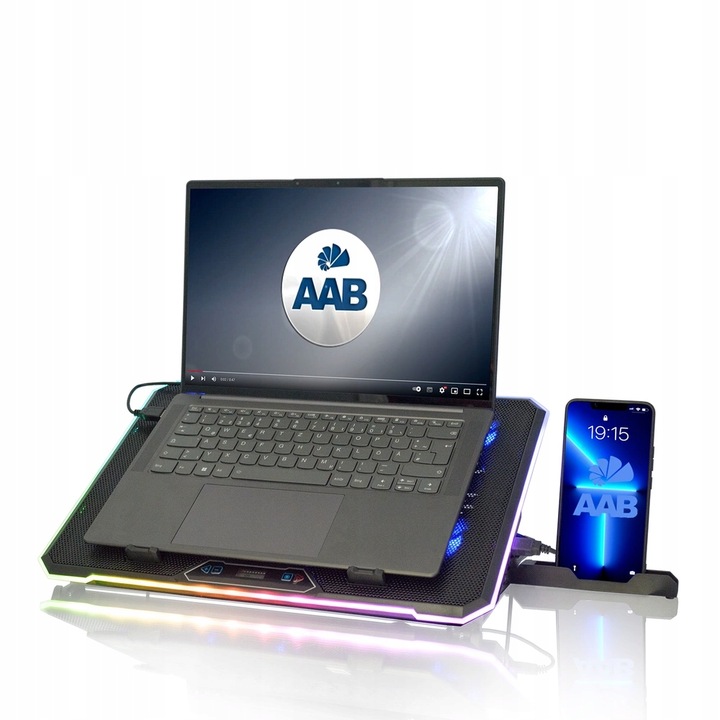 AAB QUANTUM CICHA PODSTAWKA PODKŁADKA CHŁODZĄCA DO LAPTOPA NOTEBOOK 10-17,3