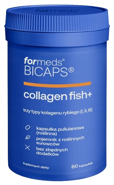 ForMeds BICAPS COLLAGEN FISH+ Trzy Typy Kolagenu Rybiego Kwas hialuronowy
