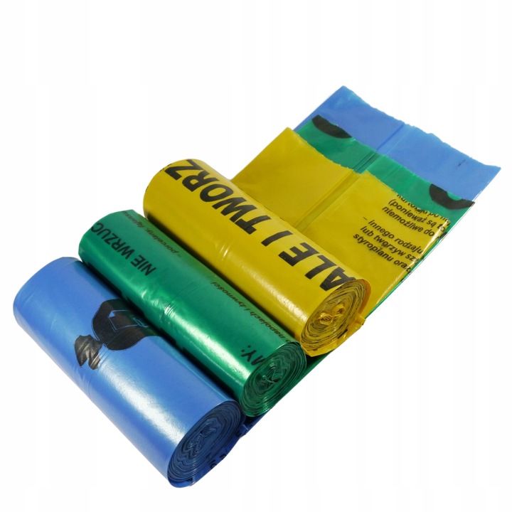 WORKI DO SEGREGACJI ŚMIECI 120L NADRUK 3x10szt