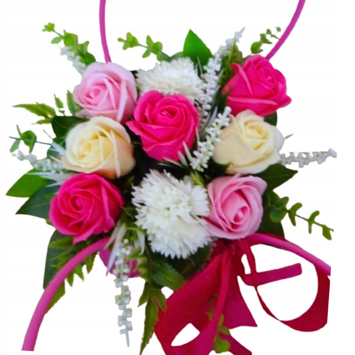 Flowerbox na Dzień Mamy Kwiaty Mydlane prezent urodziny rocznica ślub