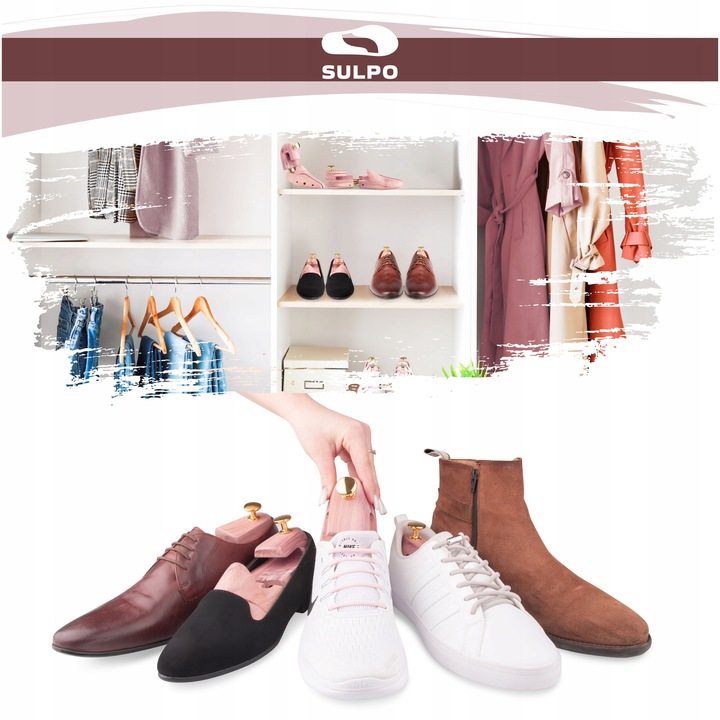 Prawidła cedrowe do rozciągania obuwia drewniana + łyżka do butów ZESTAW