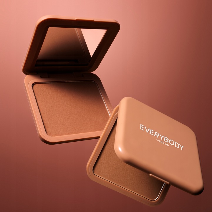 EVERYBODY LONDON Prasowany bronzer, lusterko, Caramel Brown