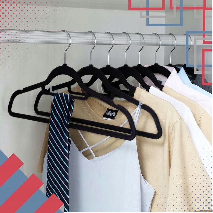 20x WIESZAKI WELUROWE NA UBRANIA DO SZAFY WIESZAK WELUROWY MEBLOWY