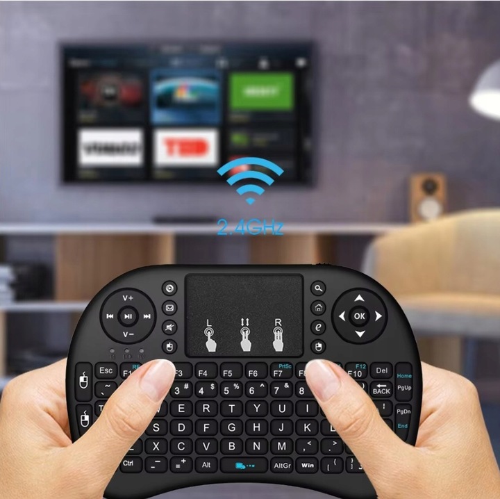 KLAWIATURA BEZPRZEWODOWA MINI LED SMART TV ŚWIECĄCA TOUCHPAD PODŚWIETLANA