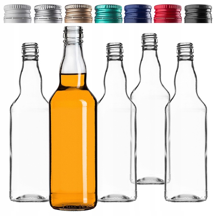 10 SZT BUTELKI MONOPOLOWE 500ML 0,5L Z ZAKRĘTKĄ NA BIMBER WÓDKĘ NALEWKI SOK