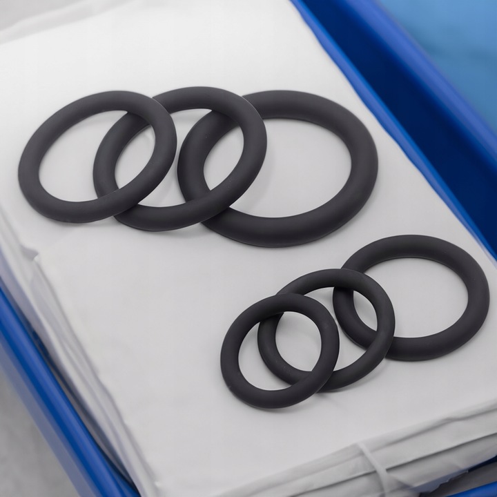 PIERŚCIENIE EREKCYJNE NA PENISA ZESTAW RING 6 SZT PRZEDŁUŻONY STOSUNEK