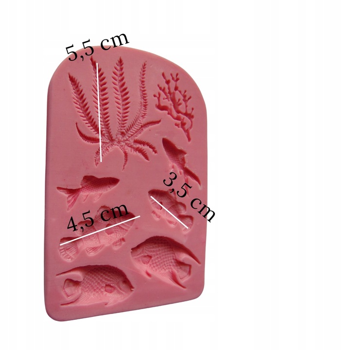 Forma silikonowa do masy cukrowej AKWARIUM Rybki