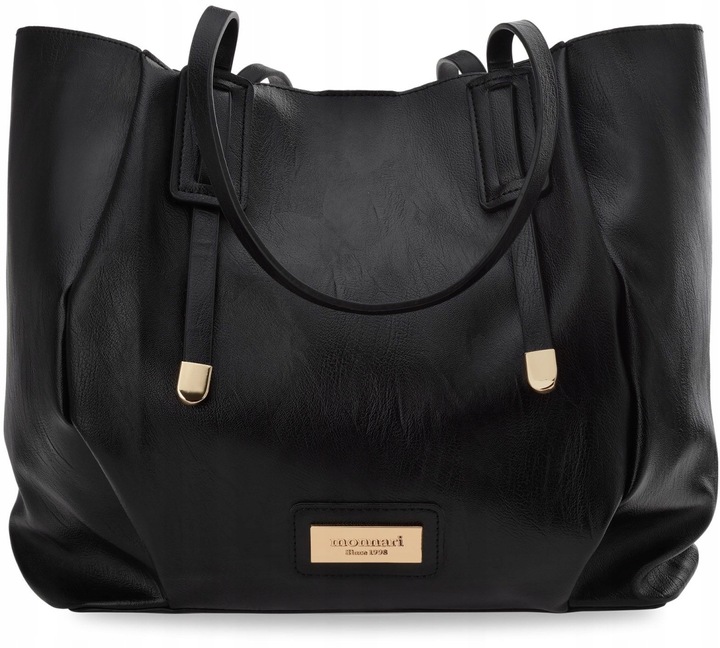 Torba Damska Duży Worek Shopper Torebka Monnari + Listonoszka Czarna