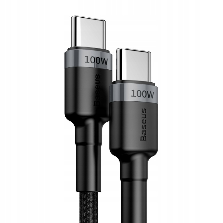 BASEUS MOCNY KABEL PRZEWÓD TYPE-C USB-C QC 3.0 PD 100W 2M SZYBKIE ŁADOWANIE