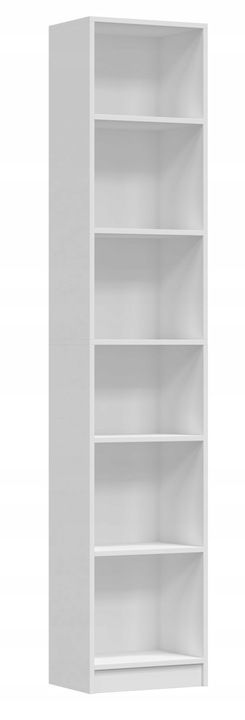 WITRYNA REGAŁ W40 PAFOS SZAFKA NA KSIĄŻKI BIAŁY DO SALONU, BIURA,