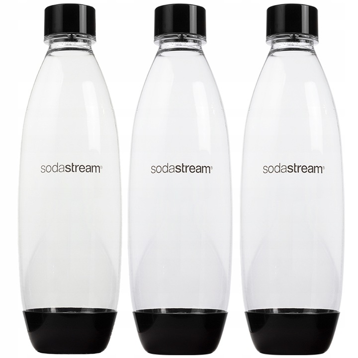 ZESTAW SATURATOR DO GAZOWANEJ WODY SODASTREAM TERRA BLACK 3 BUTELKI