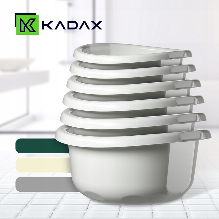 MISKA PLASTIKOWA NA PRANIE 30L DUŻA MIEDNICA OKRĄGŁA SOLIDNA SZARA