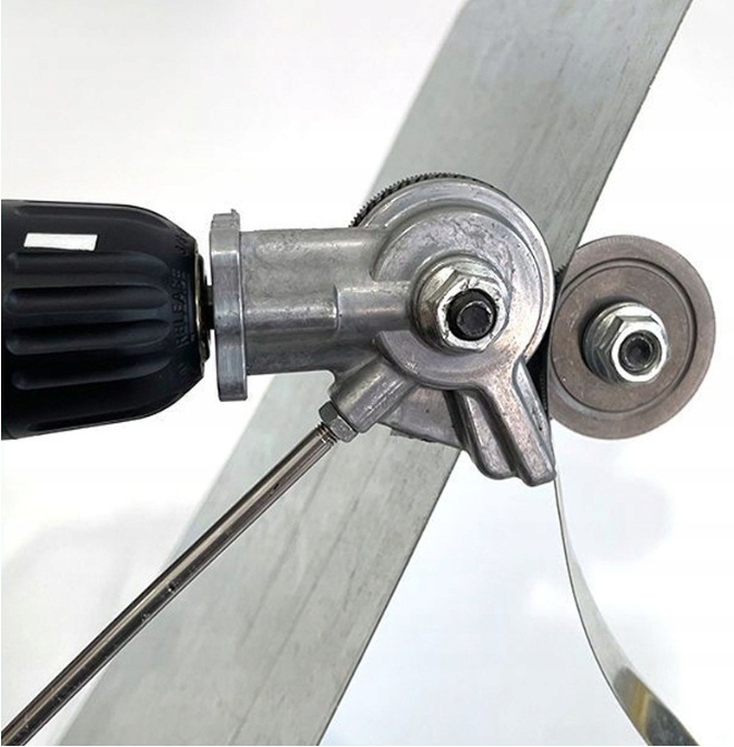 ADAPTER DO CIĘCIA BLACHY NA WIERTARKĘ WKRĘTARKĘ UNIWERSALNE NOŻYCE DO