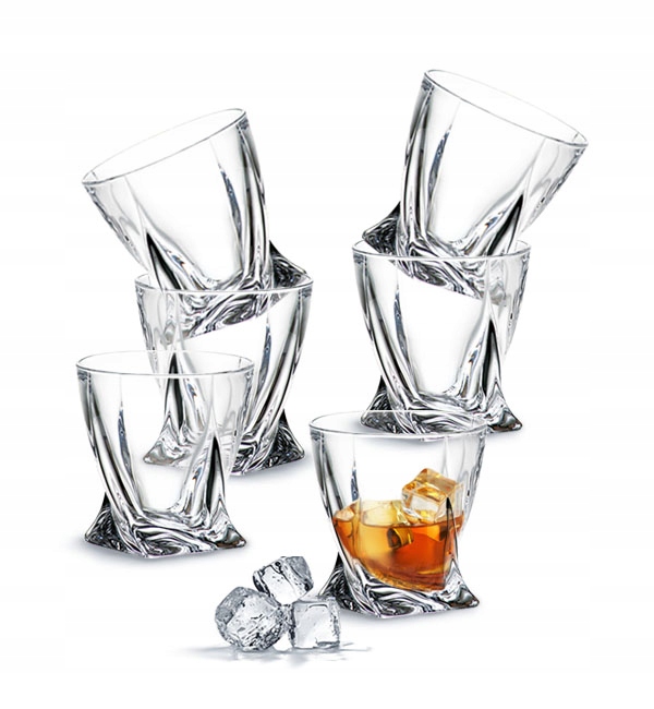 BOHEMIA QUADRO SZKLANKI DO WHISKY 340 ML 6 EL
