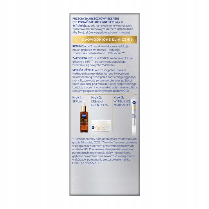 NIVEA Q10 PRZECIWZMARSZCZKOWY EKSPERT PODWÓJNIE AKTYWNE SERUM 30 ml