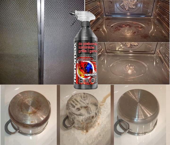 nanomax do mycia piekarnika grill kominka przypaleń 1L SKUTECZNY