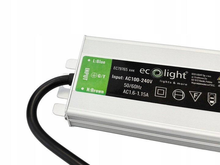 Zasilacz LED 120W 10A 12V Transformator Hermetyczny Meblowy do Taśm