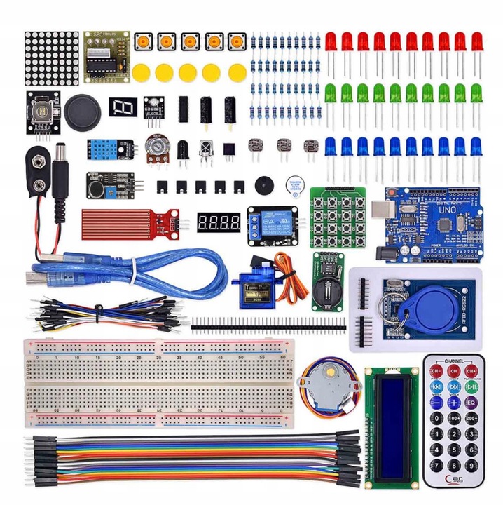 Zestaw startowy XXL Kompatybilny z Arduino KIT UNO R3 Uno CH340 Edukacyjny