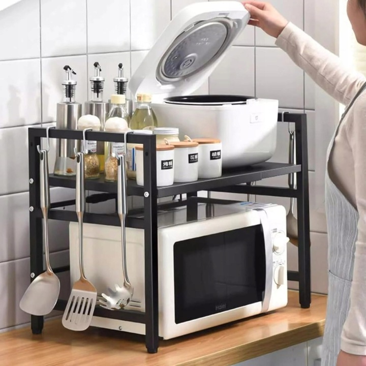 Półka Stojak na mikrofalówkę Regał kuchenny regulowany na