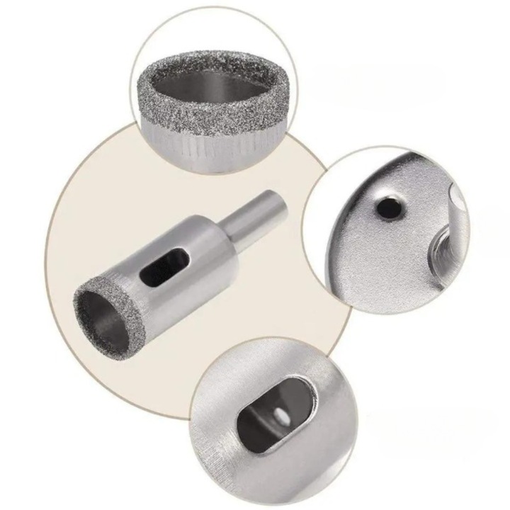 OTWORNICE DIAMENTOWE DO GRESU PŁYTEK SZKŁA KORONKI 6-68mm