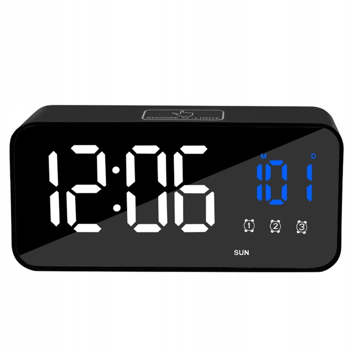 ZEGAR ELEKTORNICZNY BUDZIK LED NOWOCZESNY DESIGN WYSOKA FUNKCJONALNOŚĆ