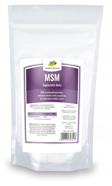 MSM SIARKA ORGANICZNA w proszku KOLAGEN 500g