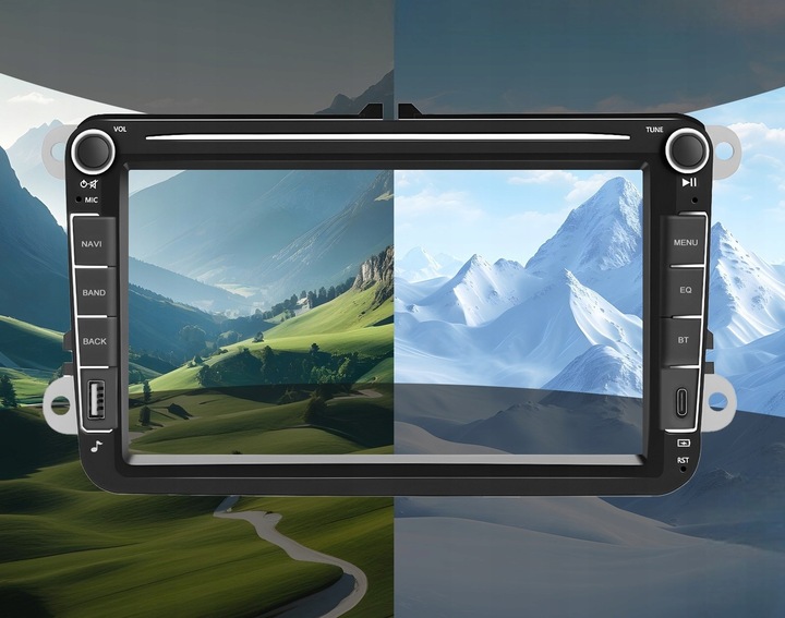 RADIO ANDROID 2DIN 4+64 GB 8 CALI VW PASSAT B6 B7 GOLF 5 V 6 VI SKODA