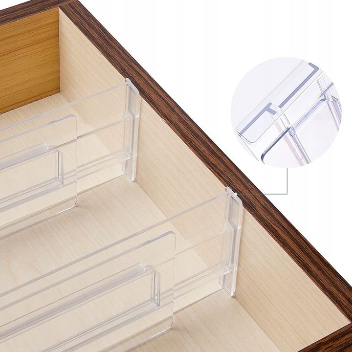 8szt ORGANIZER DO SZUFLADY PRZEGRÓDKA REGULOWANA SEPARATOR