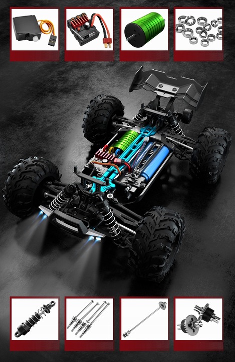 SAMOCHÓD RC BEZSZCZOTKOWY DO 70 KM/H SCY 16101 PRO ZDALNIE STEROWANY 4x4