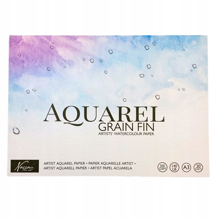 BLOK DO AKWARELI PAPIER AKWARELOWY A3 DO FARB AKWARELOWYCH 20 ARK 300g/m2