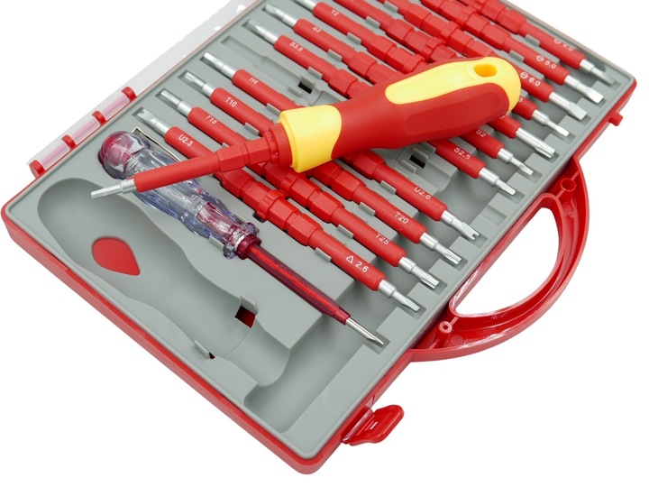 ZESTAW WKRĘTAKÓW ŚRUBOKRĘTY IZOLOWANE 25 ROZMIARÓW + WALIZKA DLA