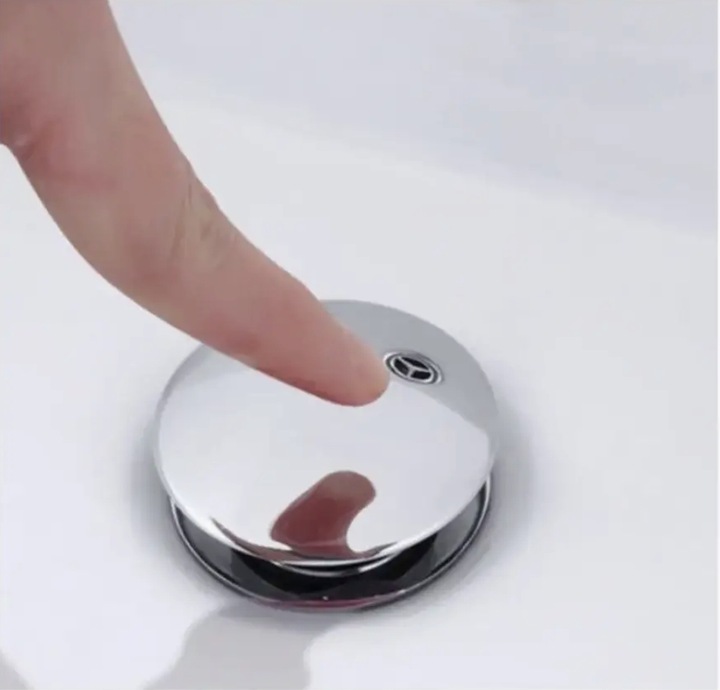 SYFON DO ZLEWU umywalki biały+korek do zlewu KLIKKLAK srebrny bez przelewu