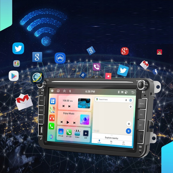 RADIO do VOLKSWAGEN SEAT SKODA VW PASSAT B6 B7 GOLF 5 V 6 WIFI ANDROID