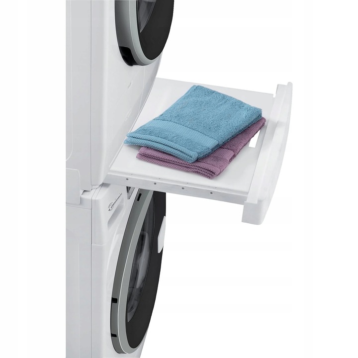 Łącznik pralki suszarki Whirlpool WPRO SKS 201 Biały wysuwana półka