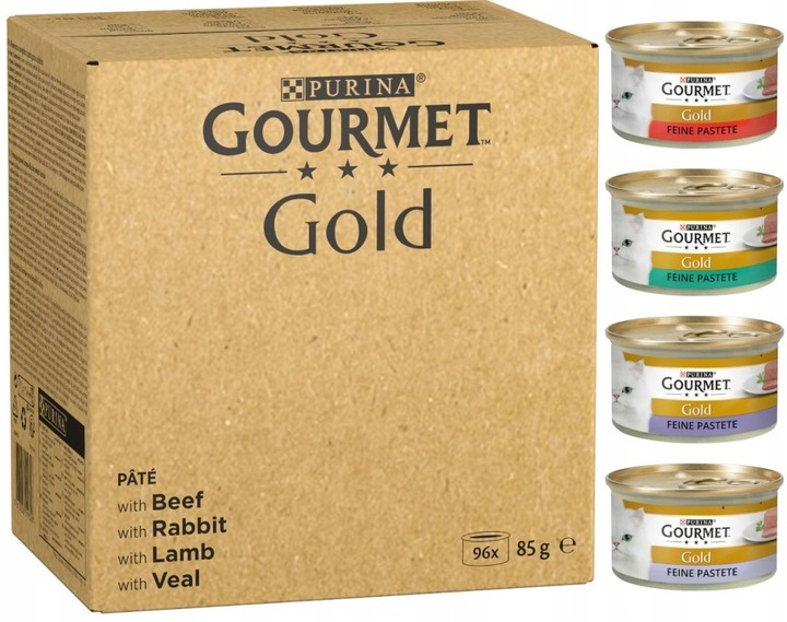 Gourmet Pastete 24X85G Mus MIX SMAKÓW Z NIEMIEC
