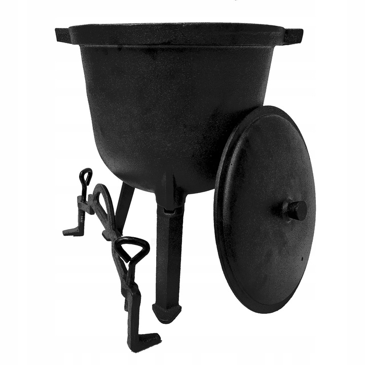 Kociołek myśliwski żeliwny Emaliowany 11L garnek ognisko grill