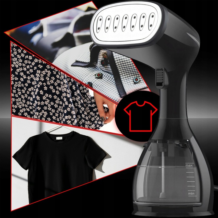 PAROWNICA DO UBRAŃ STEAMER ŻELAZKO PAROWE MYJKA PAROWA 1500W 7W1