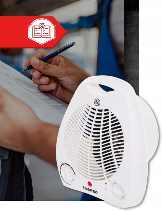 Grzejnik elektryczny Termowentylator Wydajna Farelka z Termostatem 2000W