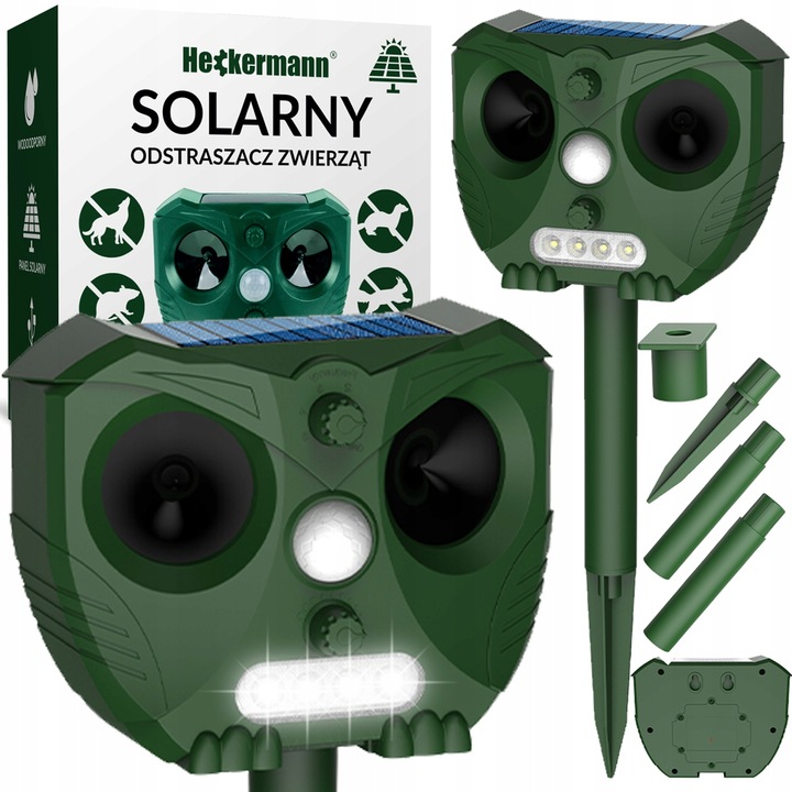 ODSTRASZACZ ULTRADŹWIĘKOWY ZWIERZĄT GRYZONI KOTÓW PSÓW DZIKÓW PTAKÓW