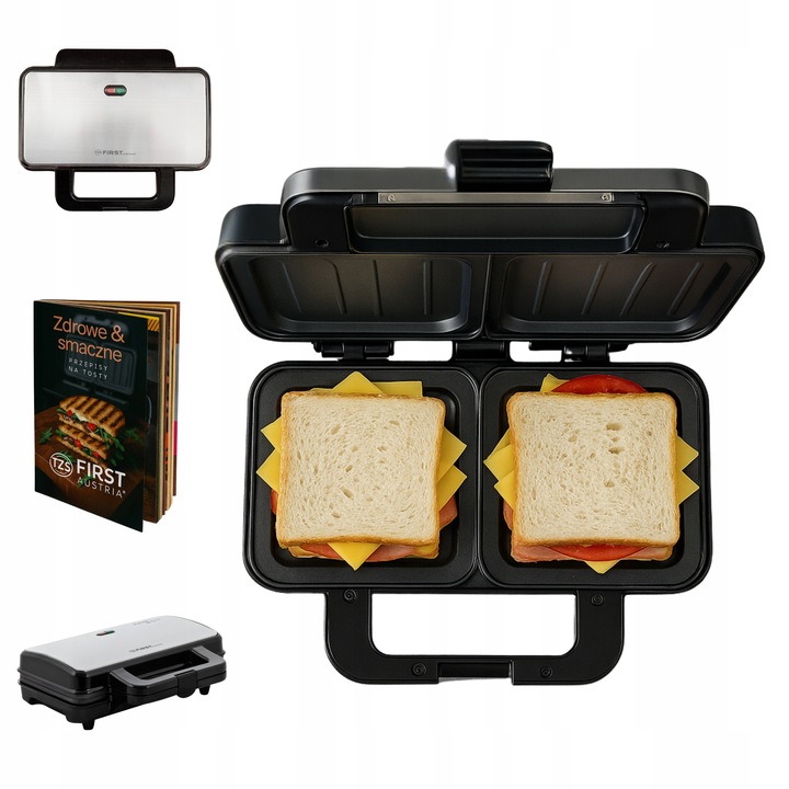 Toster Grill Opiekacz SANDWICH XXL First Austria 900W Non-stick +