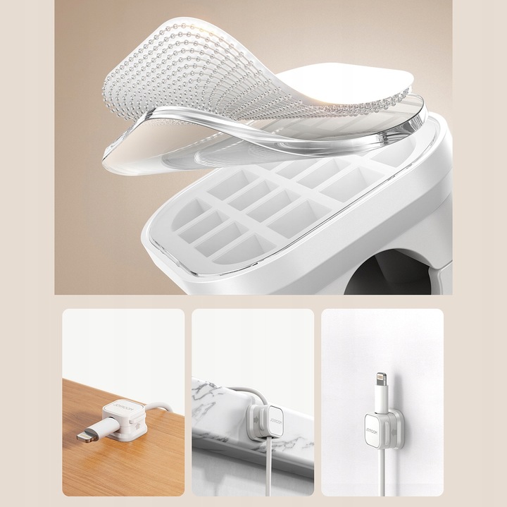 ORAGNIZER DO KABLI SAMOPRZYLEPNY MAGNETYCZNY 6 SZTUK NA BIURKO KOKPIT